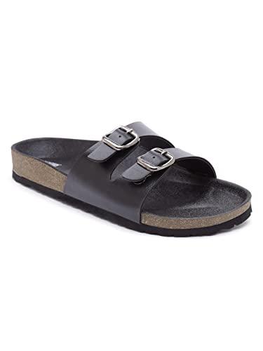 refoam owrfmo-02(w) women's outdoor | trendy | stylish black synthetic leather casual sandal