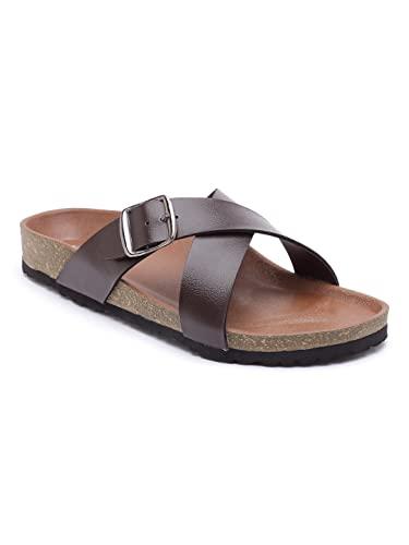 refoam owrfmo-03(w) women's outdoor | trendy | stylish brown synthetic leather casual sandal