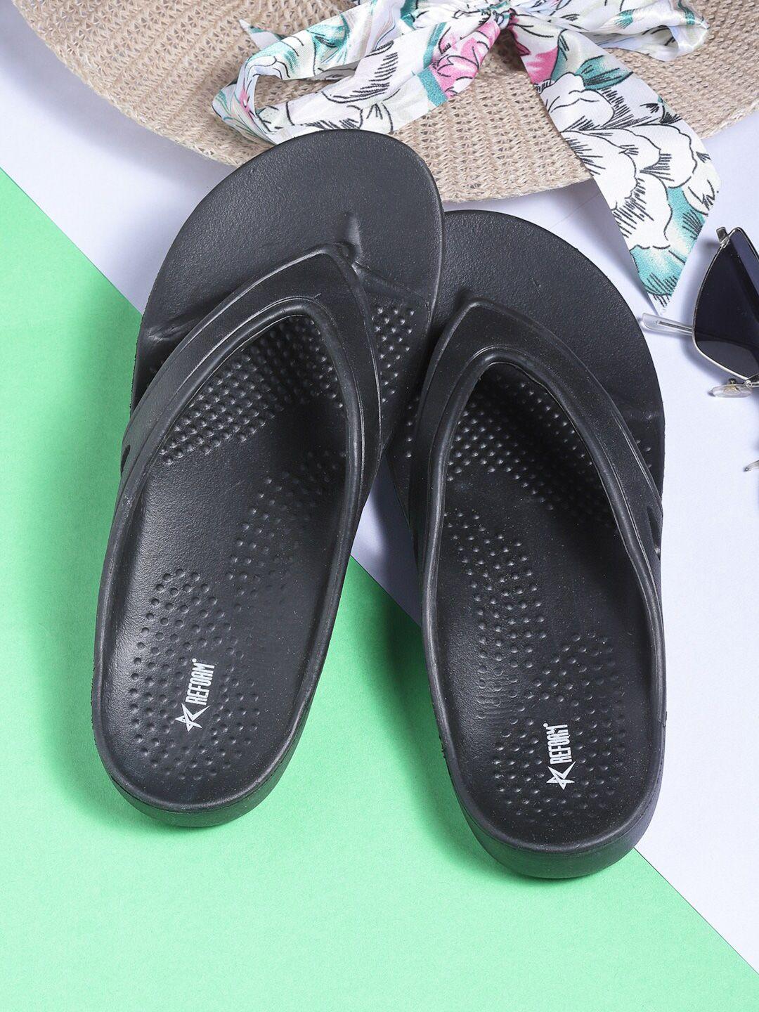 refoam women black rubber slip-on