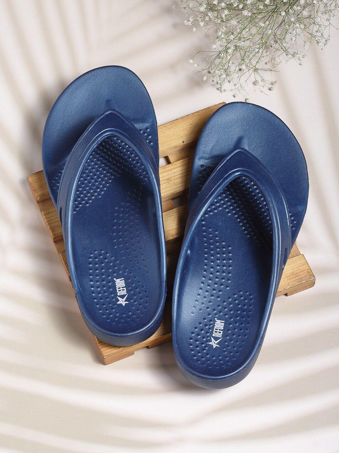 refoam women navy blue rubber slip-on