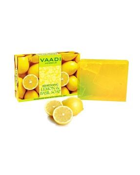 refreshing lemon & basil handmade soap