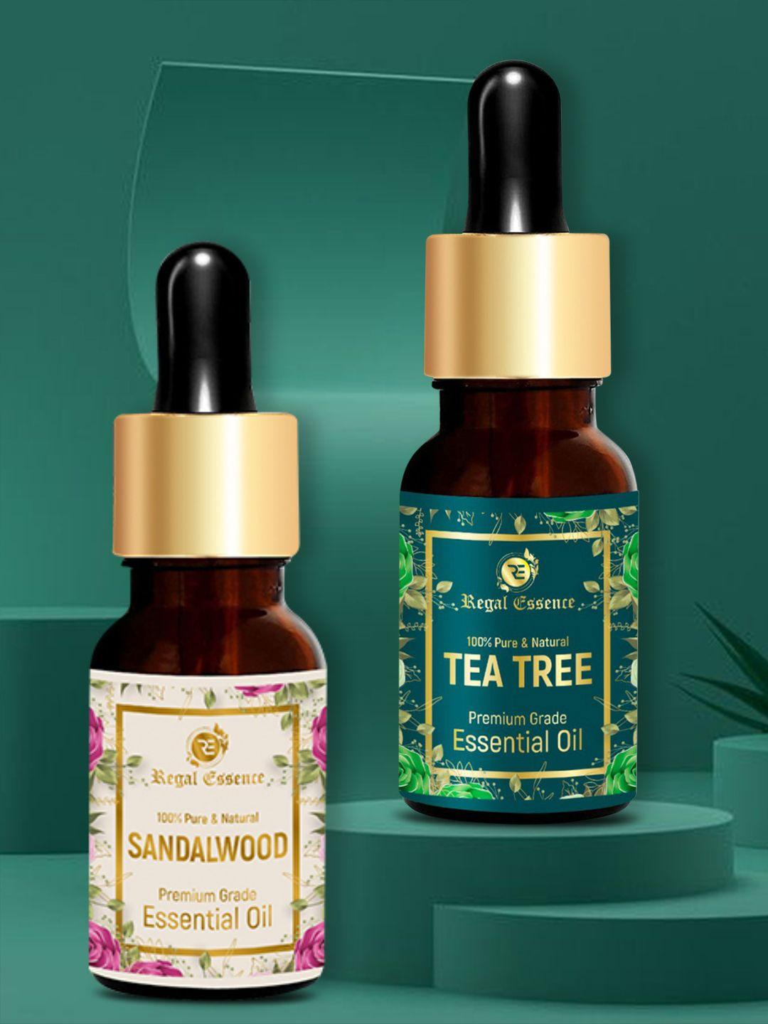 regal essence sandalwood & tea tree essential aroma diffuser oil combo 30ml