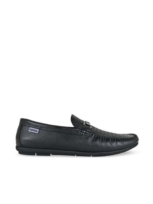 regal men's black casual loafers