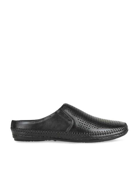 regal men's black mule shoes