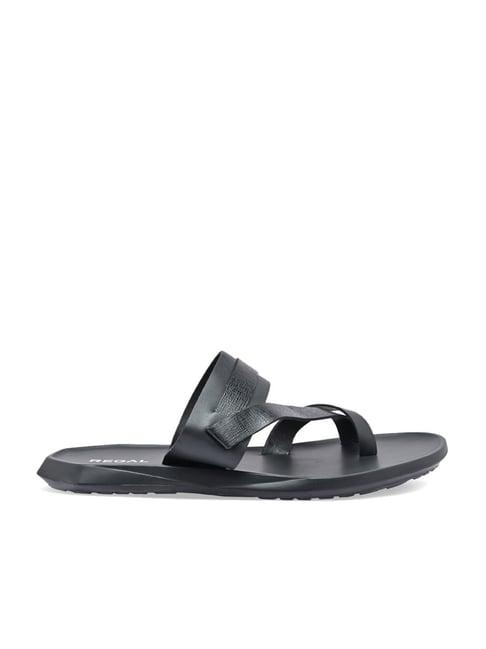 regal men's black toe ring sandals