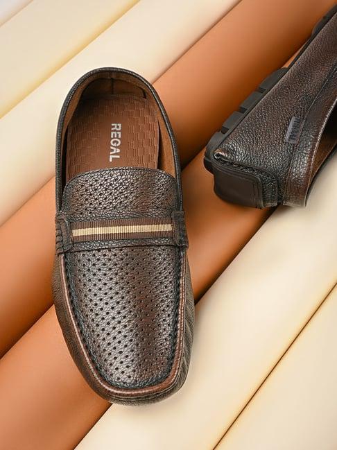 regal men's brown casual loafers