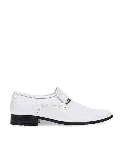 regal men's white formal loafers