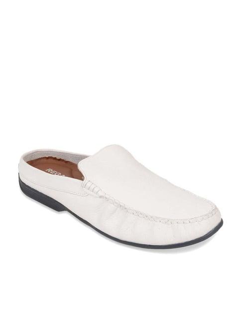 regal men's white mule shoe