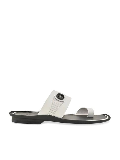 regal men's white toe ring sandals