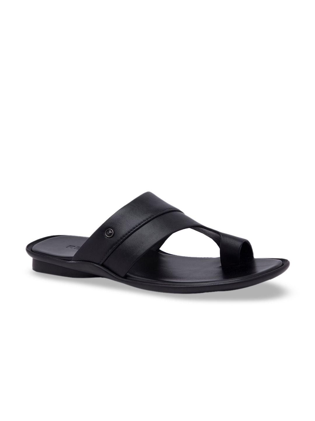 regal men black comfort leather sandals