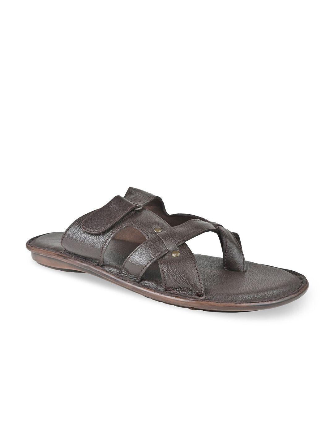 regal men textured leather comfort sandals