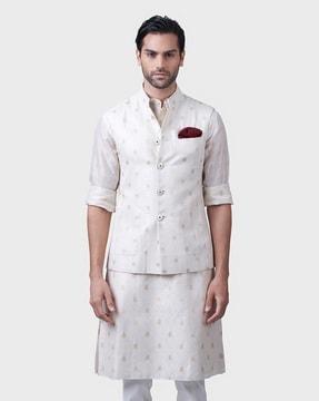 regalia gilded butti relaxed fit nehru jacket