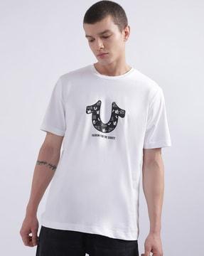 regular fit graphic print crew-neck cotton t-shirt