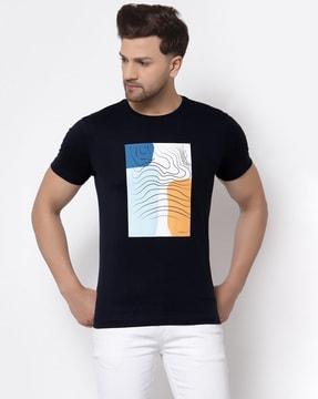 regular fit graphic print round-neck t-shirt