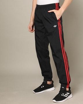 regular fit joggers with logo stripes