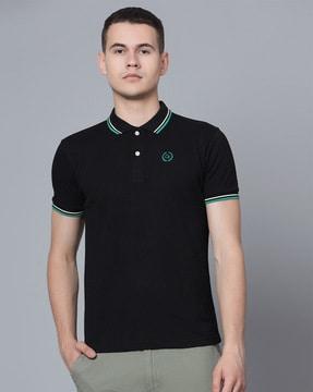 regular fit polo t-shirt with short sleeves