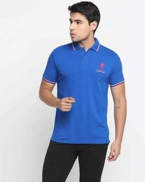 regular fit polo t-shirt with vented hems