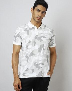 regular fit pv24115lde camouflage print polo t-shirt