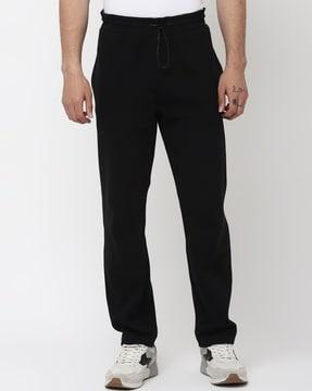 regular fit track pants with toggle fastening