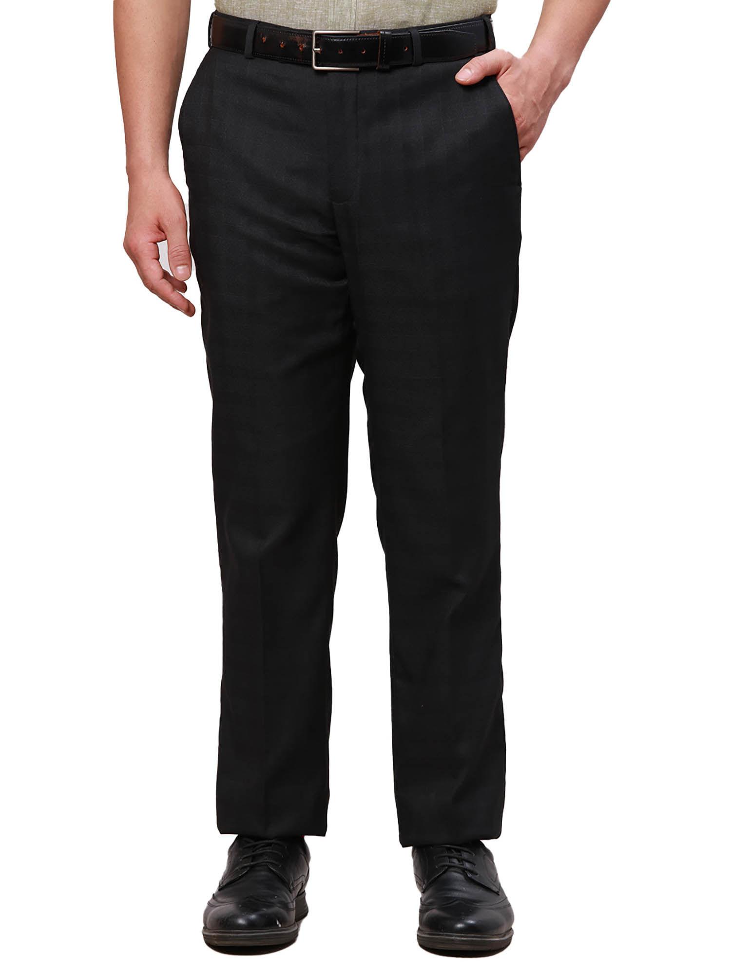 regular checkered black trouser