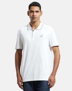 regular fit 3911 super combed cotton rich half sleeve polo t-shirt