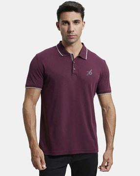 regular fit 3911 super combed cotton rich half sleeve polo t-shirt