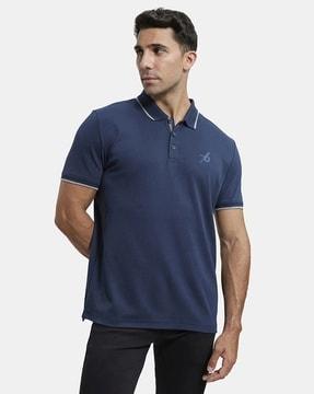 regular fit 3911 super combed cotton rich half sleeve polo t-shirt