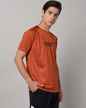 regular fit brand print crew-neck t-shirt