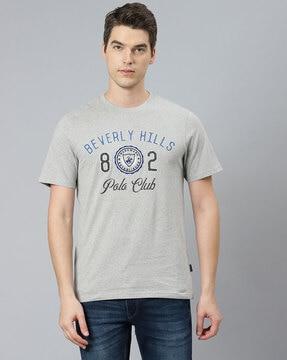 regular fit brand print crew-neck t-shirt