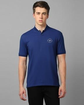 regular fit brand print polo t-shirt