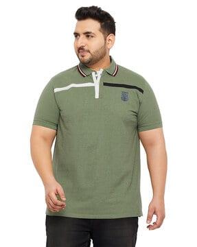 regular fit brand print polo t-shirt