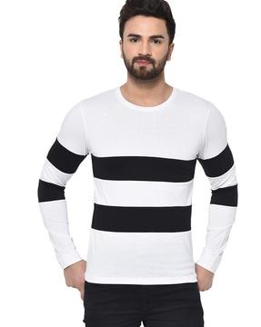 regular fit colourblock crew- neck t-shirt