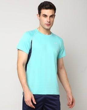 regular fit colourblock crew-neck t-shirt