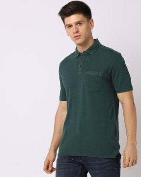 regular fit cotton polo t-shirt