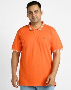 regular fit cotton polo t-shirt