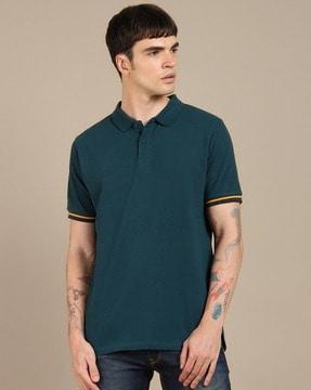 regular fit cotton polo t-shirt