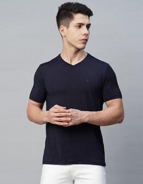 regular fit cotton round-neck t-shirt