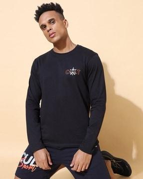 regular fit crew-neck cotton t-shirt