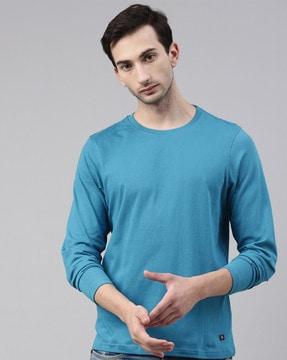 regular fit crew-neck cotton t-shirt