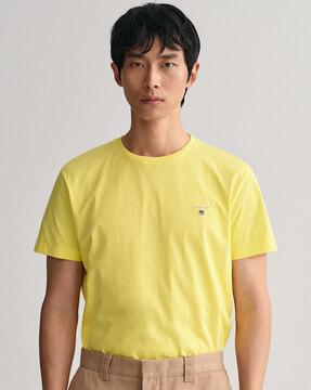 regular fit crew-neck cotton t-shirt