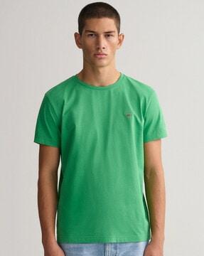 regular fit crew-neck cotton t-shirt