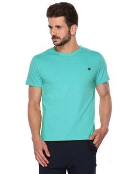 regular fit crew-neck cotton t-shirt