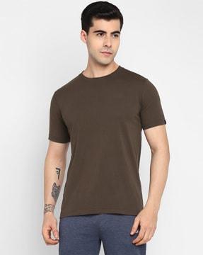 regular fit crew-neck cotton t-shirt