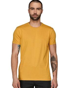 regular fit crew-neck cotton t-shirt