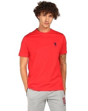 regular fit crew neck embroidered logo i633 lounge t-shirt