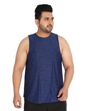 regular fit crew-neck sleeveless t-shirt