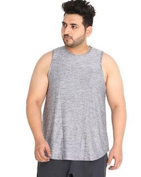 regular fit crew-neck sleeveless t-shirt