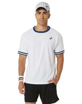 regular fit crew-neck t-shirt with contrast tipping