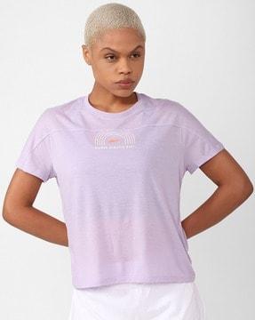 regular fit crew-neck t-shirt with logo print