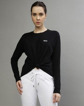 regular fit crew-neck t-shirt with logo print